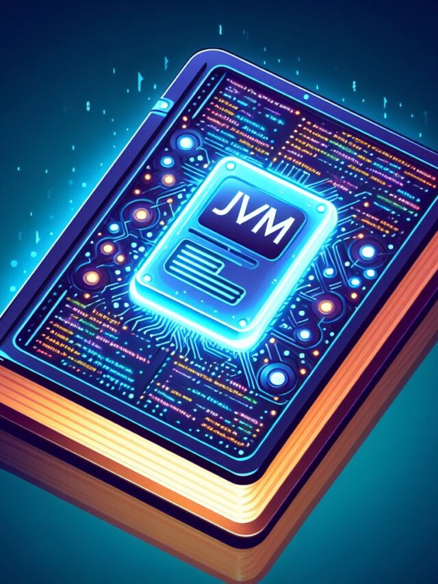 JVM placed inside, glowing with code